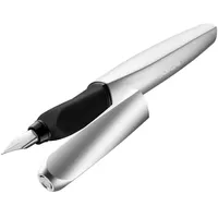 Pelikan Füller Twist, Feder M, Silver, universell für Rechts-