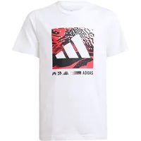 Adidas Camo Linear Graphic T-Shirt Kinder JD4642 - white