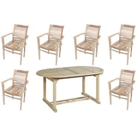 Gravidus Sitzgruppe 7-tlg. Braun