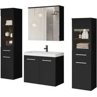 WELLTIME Badmöbel-Set »MADRIT II, Schrank mit Waschbecken, 2 Hänger,