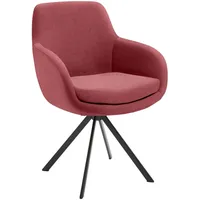 Musterring Tavia, Bordeaux, eisen schwarz), B:62cm H:86cm T:66cm, Stühle,