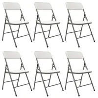 AMANKA Klappstühle Weiß, Kunststoff 50x83.5x46 cm, Gartenmöbel, Gartenstühle, Gartenklappstühle