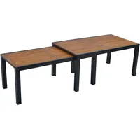 Merxx Gartentisch Rechteckig ausziehbar Natur-Grau 100 cm x 180