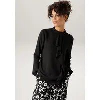 Aniston CASUAL Langarmbluse mit kleinem Volant im Vorderteil, Gr.