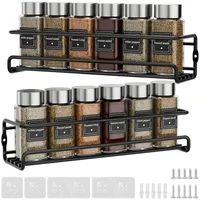 Priksia Gewürzregal Wand-Set 2er Organizer Metall