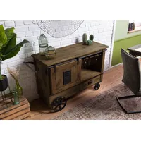 Massivmoebel24 Serviertisch 120 x 45 x 85 cm braun