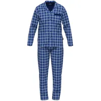 Götzburg Pyjama in Blau/Weiß XL