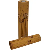 Frank Flechtwaren LED-Solarsäule "Pusteblume", 2er Set, Metall, Rostfinish, warmweiße