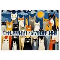 Calvendo Schnurrendes Katzengetümmel (Wandkalender 2026 DIN A3 quer), CALVENDO