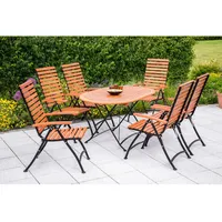 Merxx Schlossgarten 7-tlg. Braun inkl. Tisch 140 cm x