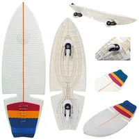 F2 Surf Waveboard Carving Board Street Surfer Skateboard Weiss/Bunt