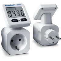 Peaktech 9034 Energiekostenmessgerät, Strommessgerät/Strommesser 0,1W Auflösung mit drehbarer Anzeige