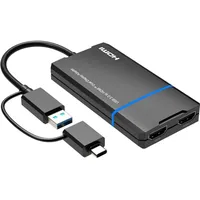 MicroConnect USB-C or USB A 2in1 to HDMI 2x