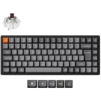 Keychron K2 Max, Gaming-Tastatur - schwarz/grau, DE-Layout, Super Brown,