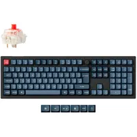Keychron V6 Max, Gaming-Tastatur - schwarz/blaugrau, DE-Layout, Gateron Jupiter