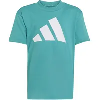 Adidas Unisex Kinder Essentials Big Logo T-Shirt pure Teal/White,