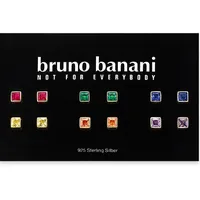 Bruno Banani Ohrstecker-Set Regenbogen Silber 925 mit Zirkonia 12-tlg