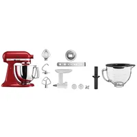 KitchenAid Küchenmaschine »5KSM125EBM SCHWARZ MATT«, Gratis Fleischwolf, Schüssel, Spritzgebäckvorsatz