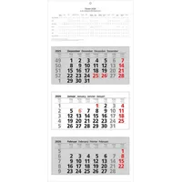 Adina 2026 ADINA Dreimonatskalender 70x33cm mit Tagesanzeiger in Blockform