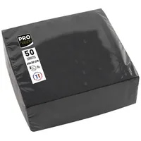 ProNappe Servietten schwarz 2-lagig 20,0 x 20,0 cm, 50