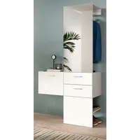 Inn.furn Garderobe Set 2-teilig "Carry" in weiß, Garderobenkombination mit