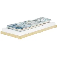 Erst-Holz Studentenbett Massivholzbett extra Niedrig Fichte geölt 90 x