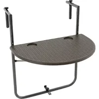 VCM Balkonhängetisch 83 x 59 x 63 cm Braun
