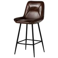 MASSIVMOEBEL24.DE Barstuhl Echtleder 52 x 57 x 108 cm