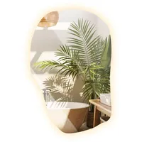 Tulup Led, Transparent, Glas, Organisch, 70x45.5x0.4 cm, Spiegel, Wandspiegel