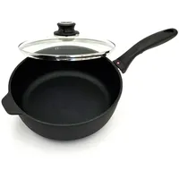 Swiss Diamond Schmorpfanne mit Deckel, Aluminium, Schwarz, 24 cm