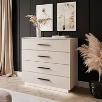 Lookway Kommode LINA KASCHMIR 95 cm Schwarz / Beige