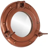 VidaXL Bullaugen-Spiegel Wandmontage Ø23 cm Aluminium und Glas