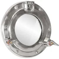 VidaXL Bullaugen-Spiegel Wandmontage Ø23 cm Aluminium und Glas