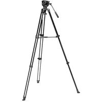 Manfrotto Doppelrohr Video Aluminium Stativ mit 500X Fluidkopf
