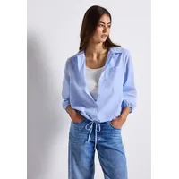 STREET ONE Damen A345800 Hemdbluse mit Glitzerdetails, Original Blue,