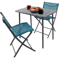 VCM 3 tlg. Bistroset Balkonset Gartenset Metall Sumila