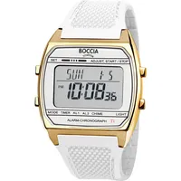 Boccia Titanium Boccia 3738-04 Uhr Digital Titan Weiß/Goldfarben