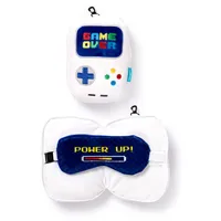 Puckator Relaxeazzz Reisekissen, 2-in-1, Game Over – tragbare Spielkonsole,