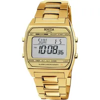 Boccia Titanium Boccia 3738-08 Digitaluhr in Unisexgröße Titan Goldfarben