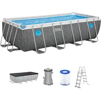 BESTWAY Steel Pro MAX Splashview Frame Pool Komplett-Set 488