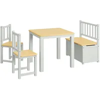 Bellabino Sora Kindersitzgruppe – Kindertisch mit 2 Stühlen und