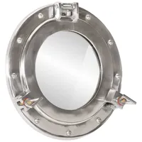 VidaXL Bullaugen-Spiegel Wandmontage Ø30 cm Aluminium und Glas