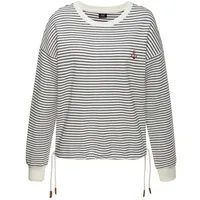 H.I.S. Sweatshirt Gestreift Marine/Offwhite 36/38