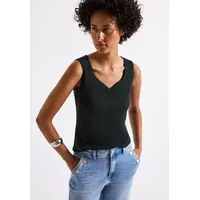 STREET ONE Damen 3226265 Top mit Herzausschnitt, Pine Grove