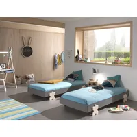 Vipack »Modulo, stapelbares Einzelbett, inkl. Rolllattenrost, 2 Farben«, (B/H/T