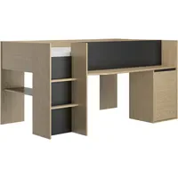 Gami Hochbett Nael 90 x 200 cm Eiche braun