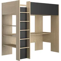 Gami Hochbett Nael 90 x 200 cm Eiche braun