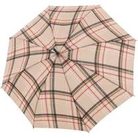 Doppler Regenschirm Fiber Stabil Automatic Check Beige
