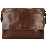 GREENBURRY Messenger Leder 35 cm braun
