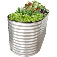 Lemodo Hochbeet Metall oval 160 x 80 x 78